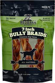 Redbarn Naturals Braided Bully Sticks 7 Dog Treats 3 Count Chewy Com