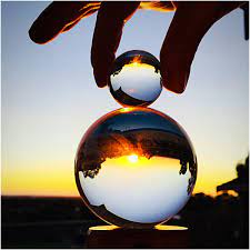 Lens Ball Photography Glass Ball Sunset Crystal Photography Bubbles Photography Abstract Photography