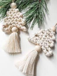 Macrame Ornament Boho Christmas Decorknotted Ornaments Boho Etsy Boho Christmas Decor Boho Christmas Christmas Diy