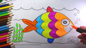 Here we look at different ways to use colouring and drawing and to practise english at the same time. Drawing For Children Animals How To Paint Fish Colouring Videos F Fish Painting Drawing For Kids Turtle Painting