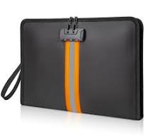 XIAODUN Fireproof Document Bag with Lock，13"×9.2" Fireproof ...