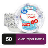Great Value Disposable Paper Bowls 20 oz, 50 Count, Strong ...