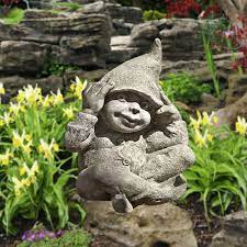 Witzige, lustige, drollige figuren aus hochwertigen kunststein. Lustige Wichtel Garten Steinskulptur Farun