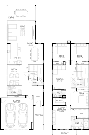 Floor Plan Narrow House Plans Narrow Lot House Plans Double Storey House Plans