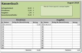 Empfehlungen zum führen einer mannschaftskasse das führen einer mannschaftskasse, ist eine verantwortungsvolle aufgabe. Excel Vorlage Kassenbuch Alle Meine Vorlagen De