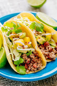 All tucked inside warm corn tortillas. Ground Beef Tacos Natashaskitchen Com