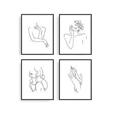 Black And White Line Drawing Prints Amazon Com Carefree Bee Set Of 4 Minimalist Art Prints Aesthetic Art Posters Minimal Wall Art M In 2020 Minimal Wall Art Minimalist Painting Minimalist Wall Art