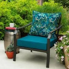 Style Selections 2 Piece Salito Marine Deep Seat Patio Chair Cushion Lowes Com Patio Chairs Patio Chair Cushions Deep Seating