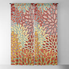 Bedroom curtains are decorative and functional accessory for bedroom that will give a perfect look to your bedroom design. Christmas Floral Prints Red Terracotta Pink Yellow Teal Blackout Curtain By Meganmorrisart Society6