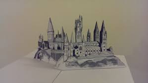 This medieval castle is designed to be easy to make. Hogwarts Castle Pop Up By Willziakds On Deviantart