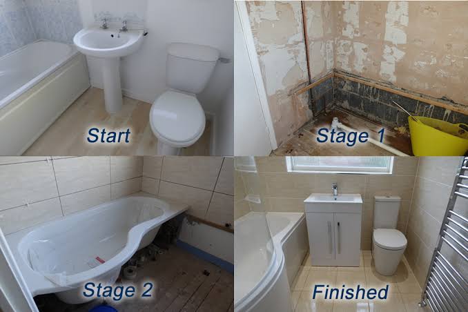 Coventry Bathrooms Kenilworth home refitted with P shaped Bath and Trion  Shower