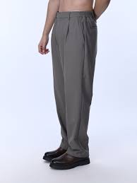 Buy Soft Miracle Beige Relaxed Trousers - Loose Fit Trousers Mens