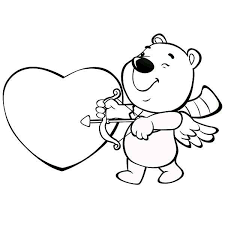 Getcolorings.com has more than 600 thousand printable coloring pages on sixteen thousand topics including animals, flowers, cartoons thousands of printable coloring pages, for kids and adults! This Cute Little Bear Is Acting As Cupid For Valentine S Day Coloring Page Download Print On Bear Coloring Pages Valentine Coloring Valentines Day Coloring