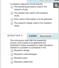 Research objective and research question. A Research Objective Should Specify The Sampling Chegg Com