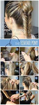 Sporty Hair Styles For The Gym Yes Please Learn How To Do The Perfect Fishtail Ponytail Here Http Bit Hair Styles Sporty Hairstyles Workout Hairstyles
