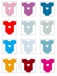 Punch a hole in the top of the gift tags with a hole punch. Free Printable Onesie Gift Tags For Baby Shower Gifts