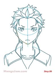 How To Draw Natsuki Subaru From Re Zero Mangajam Com Drawings Anime Character Drawing Anime Drawings Tutorials