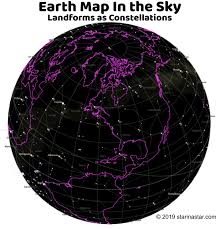 earth map in the sky star in a star