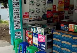 Desain kartu nama minimalis & modern. Konter Pulsa Malam Hari