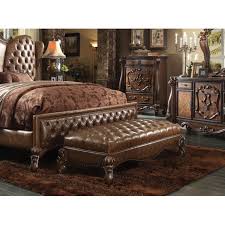 Benzara Polyurethane Wood Backless Bedroom Bench King Bedroom Sets Bedroom Furniture Sets King Size Bedroom Sets
