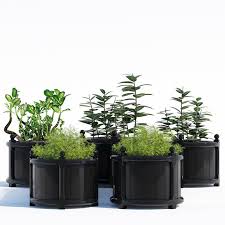 3d Max Round Black Boxtopi Planters Versailles 3d Model