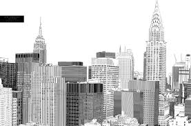 Black And White New York City New York Sozadesigns Skyline Drawing Skyline Vertical City