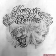 Check spelling or type a new query. Money Over Bitches Gangsta Tattoo Design