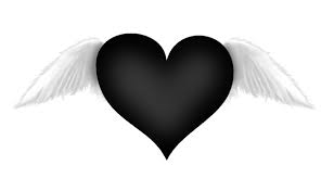 Black Heart With Wings Transparent Clipart Png 900 480 Heart With Wings Black Heart Emoji Dark Heart