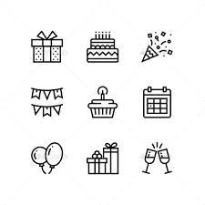 Birthday Event Celebration Icons For Web And Mobile Design Pack 1 Birthday Icon Icon Design Inspiration Gift Logo