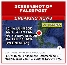 Philippines earthquake videos and latest news articles; False Magnitude 7 8 Earthquake On January 15 After Taal Eruption