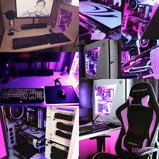 In fact, while less can be more, more can make quite the impact when it comes to interior design. For Mine Not His Purple And Blue No Pink Gaming Room Setup Video Game Rooms Gamer Room