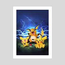 Makes you wonder if they lose them when they. Pikachu Raichu And Pichu Evolutions An Art Print By Alexandra Tirado Inprnt