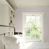 This bedroom is painted inside benjamin moore's relaxed occasions 1563, which is least difficult paired with a crisp white. 1