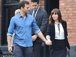 ~ fifty shades released 201. Jamie Dornan Plants A Kiss On Dakota Johnson As They Film Fifty Shades In Vancouver Daily Mail Online