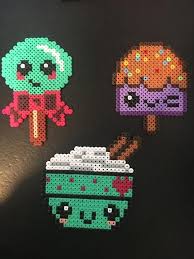 Kawai Sucreries Et Bol De Riz Hama Sucette Et Glace Cute Et Colores Fait Main In 2020 Perler Beads Designs Diy Perler Beads Bead Sprite