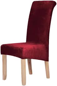 Pin the sides of the chair straight down from the widest part of the. Smiry Stretch Chair Covers For Dining Room Wine Red Set Of 6 Velvet Large Dining Chair Slipcovers Buy Online In Grenada At Grenada Desertcart Com Productid 136206631
