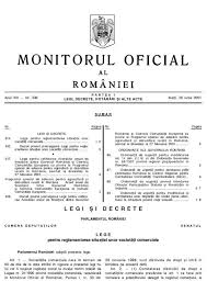 Parlamentul romaniei data intrarii in vigoare: FiÈier Monitorul Oficial Al Romaniei Partea I 2001 06 26 Nr 338 Pdf Wikipedia