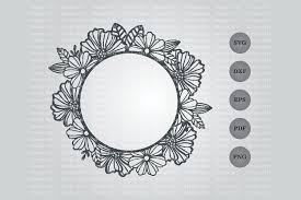 Download Circle Floral Frame Paper Cut Design Graphic By Meshaarts Creative Fabrica Yellowimages Mockups