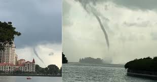 Spotted a waterspout on the saturday morning, 11th may 2019, around 8:50am. Kthcwhycghazm