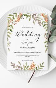 Fall Wedding Invitation Template Printable With Leaves Etsy Wedding Invitations Diy Fall Wedding Invitations Fun Wedding Invitations