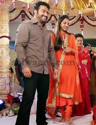 Jr Ntr Wife In Orange Salwar Elegant Blouse Designs Indian Dresses Kurta Designs Women