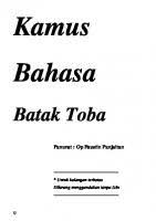 Jadi sebenarnya ketiga kata dari selamat pagi sayang itu adalah sudah merupakan bahasa batak. Kamus Bahasa Batak Toba Dokumen Pub