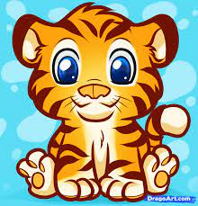 Cute hamster holding the cheek cartoon illustration. Pin By Kupkakecute On Cartoon Baby Animals Tiger Cartoon Drawing Baby Animal Drawings Cartoon Tiger