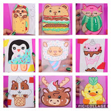 If you haven't seen her video, be sure to watch it on her… Moriah Elizabeth Food Animal Pins Cute Little Drawings Cute Easy Drawings Canvas Painting Diy
