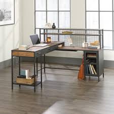 Sauder Boulevard Cafe Vintage Oak And Black L Shaped Desk 420650 The Home Depot In 2020 Home Office Setup L Shaped Desk Cheap Office Furniture