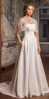 Elegant Satin Strapless Neckline A Line Wedding Dress With Detachable Shawl Pockets Wedding Dresses Strapless Wedding Dresses Satin Bridal Dresses