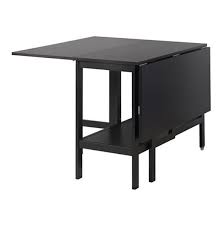 Barsviken Extendable Gateleg Table W Storage Drop Leaf Table Flat Furniture Folding Dining Table