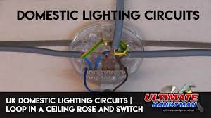 Whichever light switch project you need done, if you are unsure or uncomfortable about handling a wiring project, the better course is to find an electrician near you that will ensure that the job is done correctly. Uk Domestic Lighting Circuits Loop In At Ceiling Rose Loop In At Switch Youtube