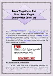 quick weight loss diet plan lose weight quickly with one of