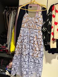 全新Self Portrait 淺紫色通花裙, 女裝, 連身裙& 套裝, 連身裙- Carousell